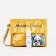 Youth bag with zipper, yellow color