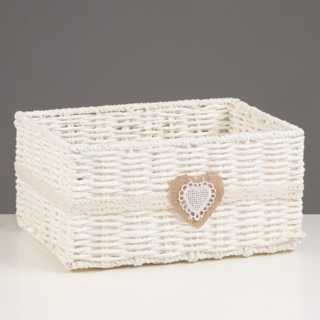 Stelly Paper basket "Serechko", 30x23x15 cm, white
