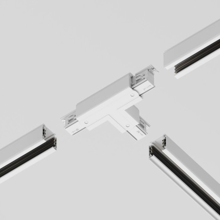 The T-shaped connector for the Technical Tract-31w-R, right-wing, 16.6x9.9x3.2 cm, white color, white-4