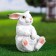 Garden figure "Stepashka sits" white, 15x13x19cm