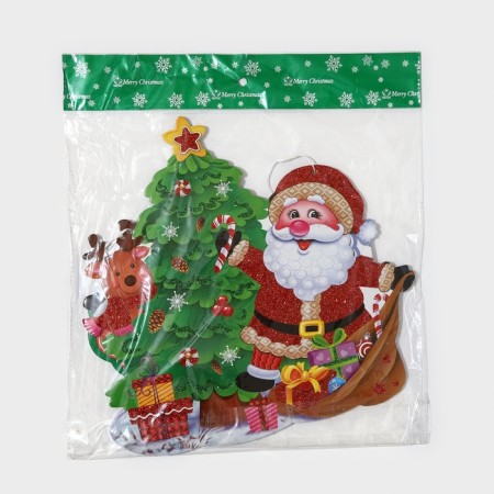 Decorative decoration (suspension) "Santa Claus with gifts" 41x30 cm-6