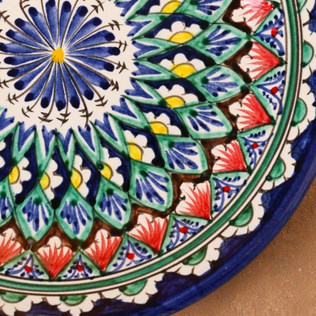 Plant of Rishtan ceramics "Patterns", 22 cm, blue-9