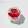 Case plastic under the ring "Ball", 4 × 4, red insert