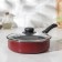 Stein "Expert", 1.7 l, d = 20 cm, plastic handle, glass cover, anti -stick coating, burgundy color
