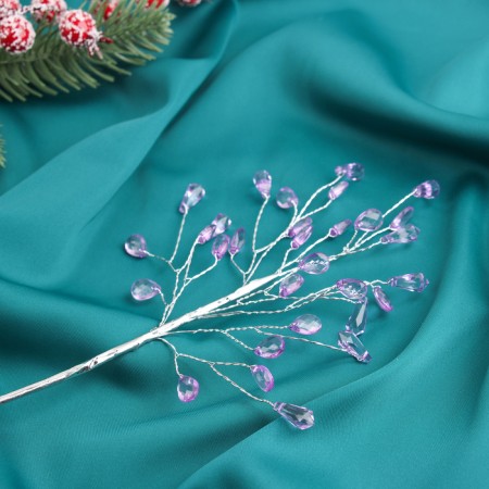 Decor "Crystal Fairy Tale" 23 cm, lilac droplet-2