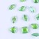 Decorative pebbles for creativity, set of 15 pcs., The color is light green, stones-from 6 to 14 mm