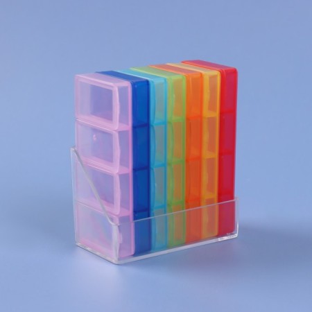 Airman - Organizer "Week", 7 containers of 4 sections, 8.5 × 7 × 4 cm, multi -colored-4