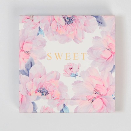 Chocolate box, confectionery packaging, “flowers”, with a window, 10.2 x 1.4 x 10.2 cm-2