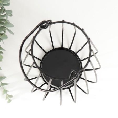 Summary Metal for 1 candle "Loft. Vazon" black 22x15x15 cm-4