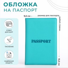 Cover for passport, blue color