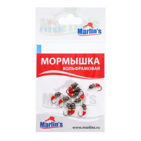 Mormyshka Wolfram Marlin’s Murash No. 2, 3.5 mm, 0.65 g, color gold, black, 10 pcs-1