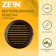 Ventilation grate Zein, D = 125 mm, round, with a grid, flange, ineffective, brown