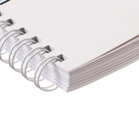 Note book A6, 140 sheets in a cage on the crest "New Gazing", cover Crossed Cardboard-5