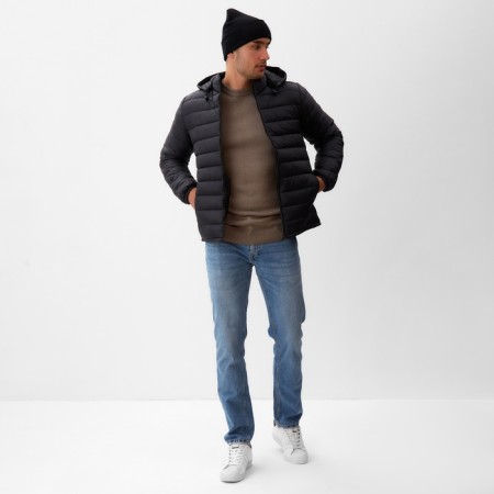 Men's jacket on lightning collorista color black, rr 48-4