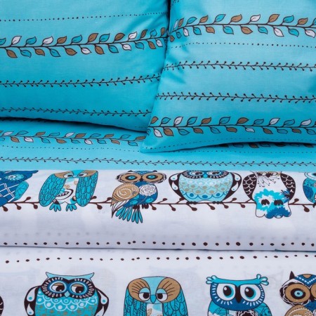 Bed linen 2 joint venture. Vasilisa owl 175x215, 200x220, 70x70 cm - 2 pcs.-1