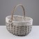 A set of baskets, 2 pcs, 40 × 30 × 20/40 cm, 28 × 21 × 14/27 cm, willow, textiles