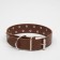 The riveted collar in 2 rows, 63.5 x 3.8 cm, brown