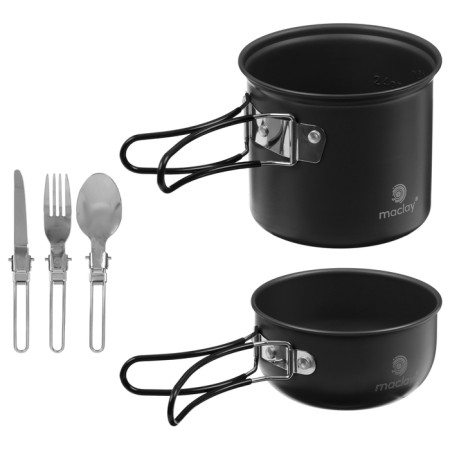 Set of tourist dishes Maclay: 2 pots, fork, spoon, knife-8