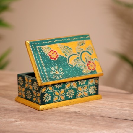 Wooden box, batik 16x11x8 cm-5