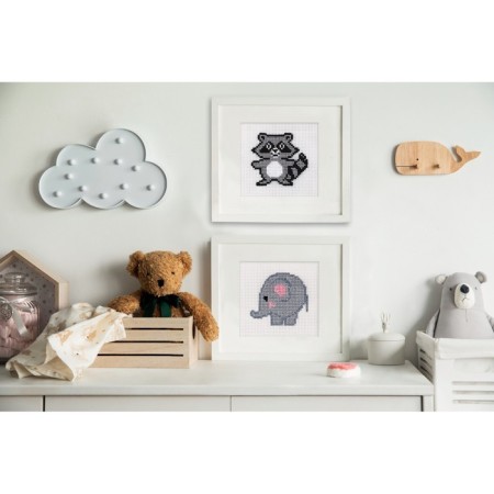 Set for embroidery "Children's stories. Raccoon »12 × 12 cm-1