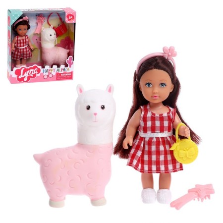 Lyna baby doll with llama and accessories, mix-1