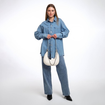 Bag Women's Sobo on the Textura zipper, average size, color milk-6