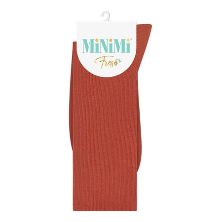 Women's socks Minimi Fresh with a high elastic band, size 39-41, Terracotta color