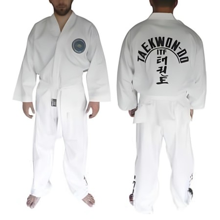 Kimono for Taekwondo ATEMI AX8, ITF with silkography, 220-270 g/m2, size 52-54/180