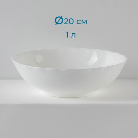 Set of salad bowls of the Diva Diva, 7 objects: 6 pcs: D = 11 cm, 1 pc: D = 20 cm, glass ceramic-1