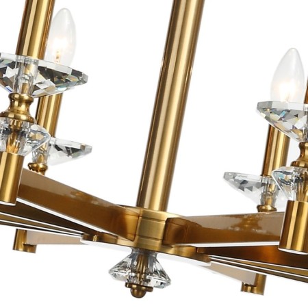 Suspended chandelier Albert 10XE14 40W, size 85x85x53-115 cm, bronze color-1