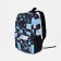 School backpack from textiles on lightning, 3 pockets, pink/blue color