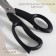 Clothing scissors, mowed blade, 9.5 ", 24 cm, black color