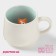 Ceramic mug with a figure at the bottom of "Hide and Humanitarianism. Tiger ", 350 ml, white color
