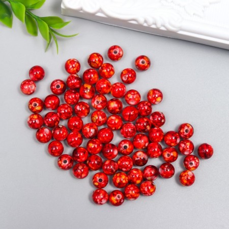 Beads for creativity plastic "Marble. Terracott" d = 0.8 cm set 20 g-1
