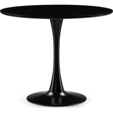 Wooden Tulip table, black 90x90x73.5 cm