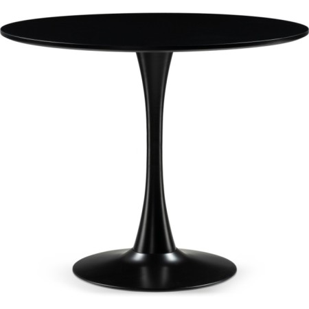 Wooden Tulip table, black 90x90x73.5 cm