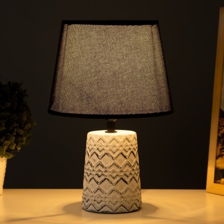 Label table lamp E14 40W Black and White 19x19x30 cm Risalux-1