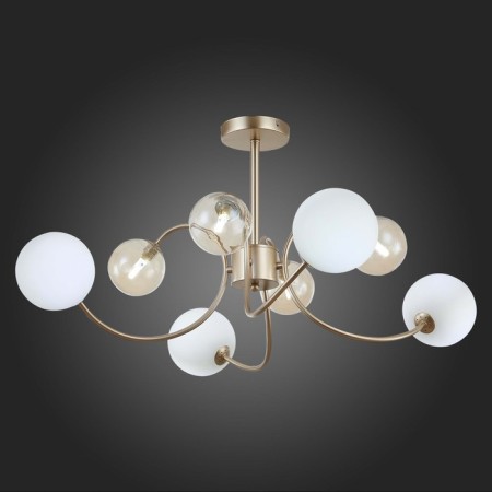 Ceiling EVOLUCE lamp. Sle220922-08. FORMAE. 8x5 watts, G9, 4000k, 79x79x38 cm, golden color-2