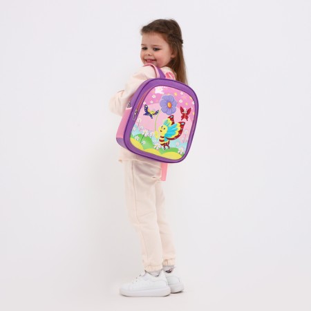 Baby backpack on lightning, 3 outer pockets, purple color-7
