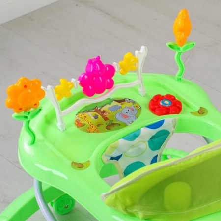 Walks "Fly", green, 7 wheels, muses., Light-3