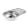 Kitchen sink "Vladiks", cut, with a siphon, 77x48 cm, left, stainless steel 0.6 mm
