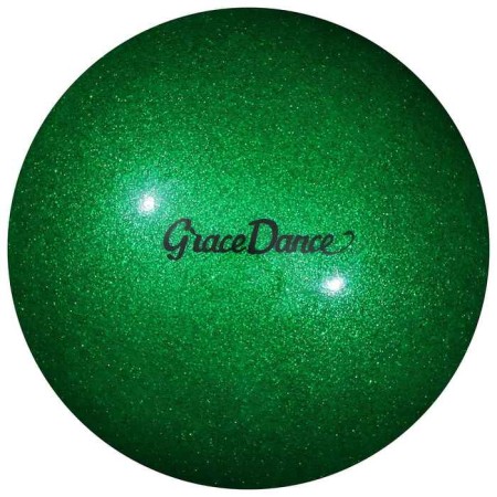 The ball for rhythmic gymnastics Grace Dance, D = 18.5 cm, emerald color with brilliance-2
