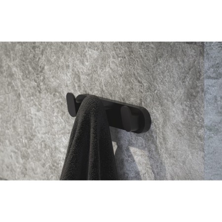 Bar with 3 hooks 18 cm black artwelle-4