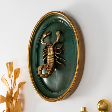 Panel interior polystone "Golden Scorpio" dark green 19x6x24 cm-1
