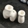 Set of candlesticks "Marta and Lund" White gloss, 2pcs/4x8cm/10x8cm