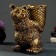 Star for umbrellas "Bear with a basket" 30x23x30cm, bronze