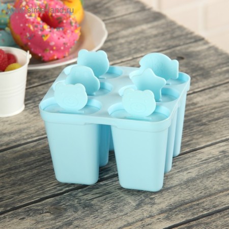 Form for ice cream "Nega", 6 cells, color mix-11