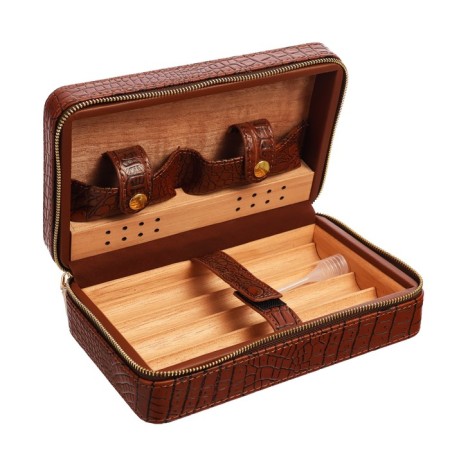 Humidor handmade for 4 cigars, cedar, 21x13x7 cm-3