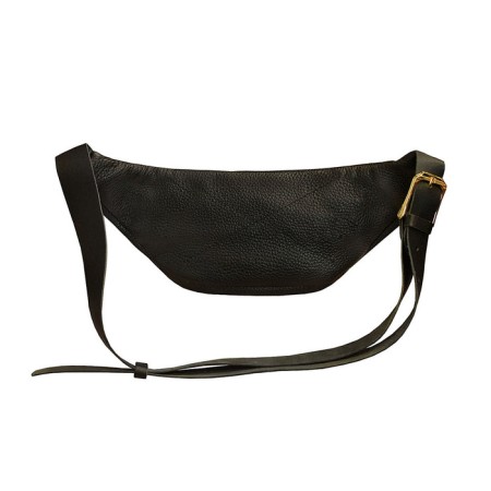 Waist bag, lightning department, adjustable belt, black color-1