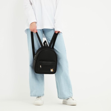School backpack of artificial leather with Korgi pocket 27x23x10 cm-8